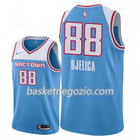 Canotte Uomo Sacramento Kings Nemanja Bjelica 88 2018-19 Nike City Edition Blu Swingman